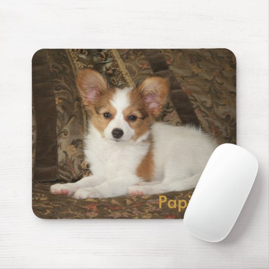 Papillon Puppy Mousepad Muismat (Met muis)