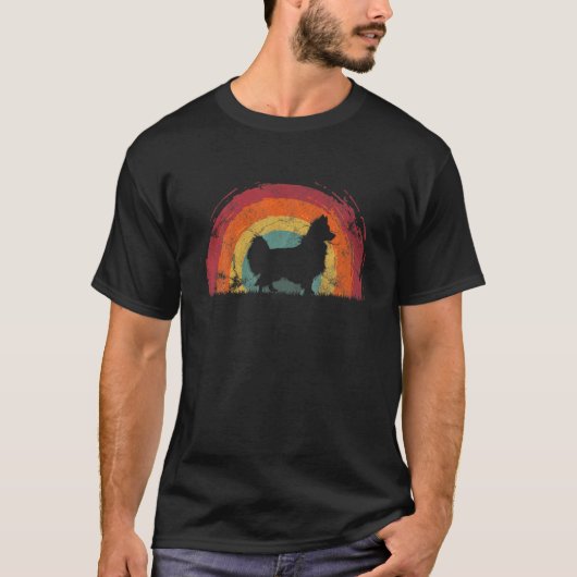 Papillon regenbooghond Mannen T-shirt (Voorkant)