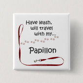 Papillon Reisleiband - Button (Voorkant)
