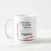 Papillon reisleiband koffiemok (Links)