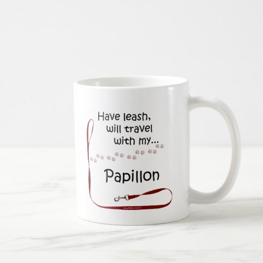 Papillon reisleiband koffiemok (Rechts)