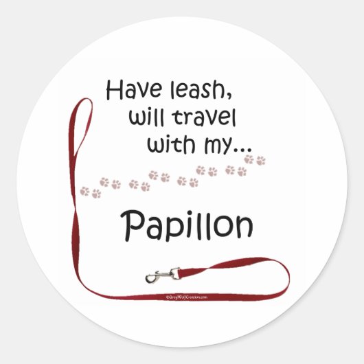 Papillon Reisleiband - Sticker (Voorkant)