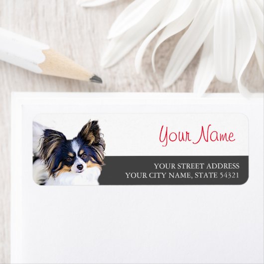 Papillon Return-adreslabel Etiket (Insitu)