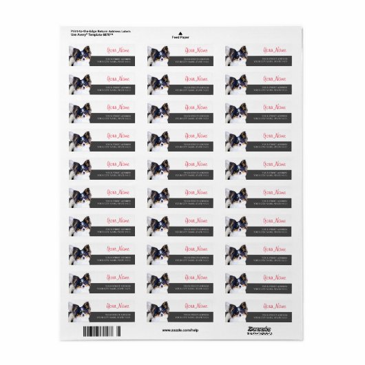 Papillon Return-adreslabel Etiket (Full Sheet)