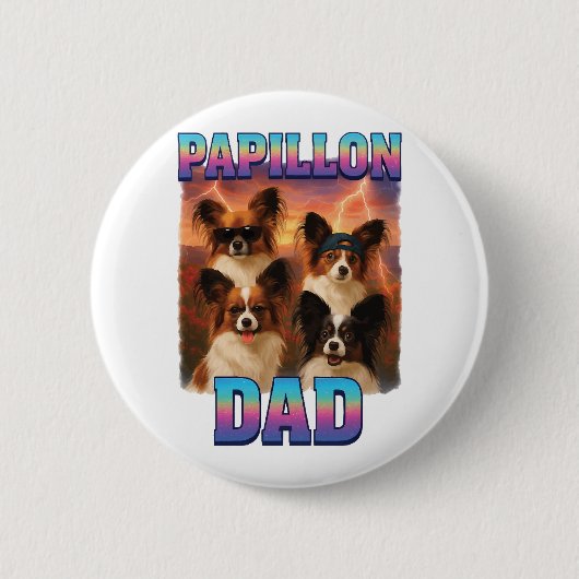 Papillon Ronde Button 5,7 Cm (Voorkant)