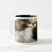 Papillon runnen tweekleurige koffiemok (Voorkant links)