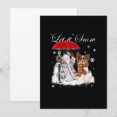 Papillon Santa Dog Kerstmis Snowman Xmas Pajama Kaart (Voorkant / Achterkant)
