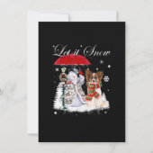 Papillon Santa Dog Kerstmis Snowman Xmas Pajama Kaart (Voorkant)