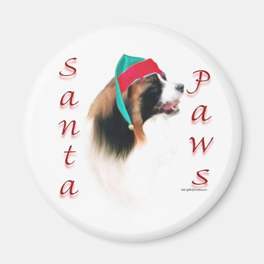 Papillon Santa Paws Magneet (Voorkant)