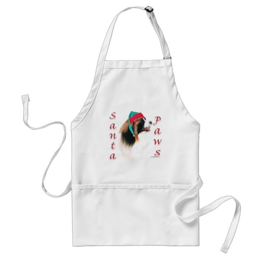 Papillon Santa Paws Standaard Schort (Voorkant)