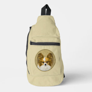 Papillon Schilderij Citroen en Wit Originele Honde Sling Bag