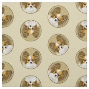 Papillon Schilderij Lemon en White Original Dog Ar Stof