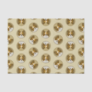 Papillon Schilderij Lemon en White Original Dog Ar Tissuepapier