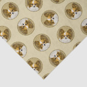 Papillon Schilderij Lemon en White Original Dog Ar Tissuepapier (Detail)