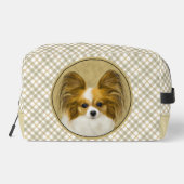 Papillon Schilderij Lemon en White Original Dog Ar Toilettasje (Achterkant)