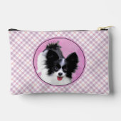 Papillon Schilderij Zwart-wit Originele Hond Art Etui (Achterkant)