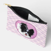 Papillon Schilderij Zwart-wit Originele Hond Art Etui (Open)