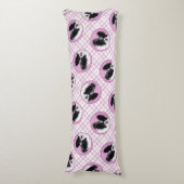 Papillon Schilderij Zwart-wit Originele Hond Art Lichaamskussen (Voorkant Verticaal)