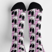 Papillon Schilderij Zwart-wit Originele Hond Art Sokken (Top)