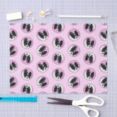 Papillon Schilderij Zwart-wit Originele Hond Art Tissuepapier (Craft)