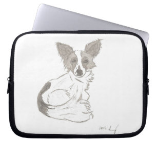 Papillon-schouderhoes Laptop Sleeve