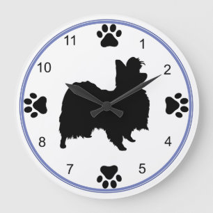 Papillon Silhouette Grote Klok