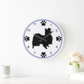 Papillon Silhouette Grote Klok (Huis)