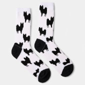 Papillon Silhouette Pattern, zwart (of andere kleu Sokken (Rechts)