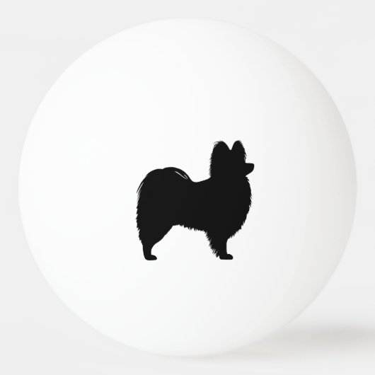 Papillon Silhouette Pingpongbal (Voorkant)