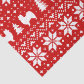 Papillon Silhouetten Kerstpatroon rood Tissuepapier (Detail)