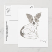 Papillon Sketch Briefkaart (Voorkant / Achterkant)