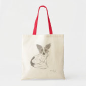 Papillon Sketch Canvas tas (Voorkant)