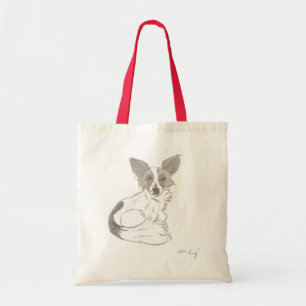 Papillon Sketch Canvas tas