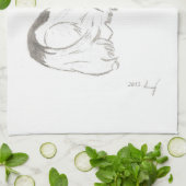 Papillon Sketch Kitchen Towel Theedoek (Gevouwen)