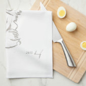 Papillon Sketch Kitchen Towel Theedoek (Quarter Fold)