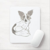 Papillon Sketch Mousepad Muismat (Met muis)
