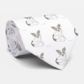 Papillon Sketch Necktie Stropdas (Opgerold)