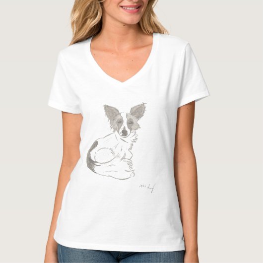 Papillon Sketch Shirten T-shirt (Voorkant)