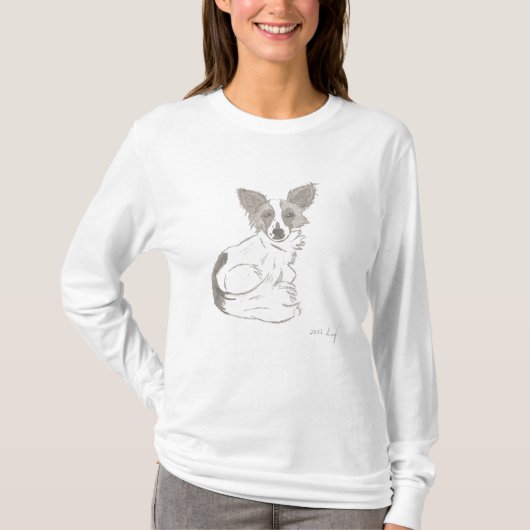 Papillon Sketch Shirten T-shirt (Voorkant)