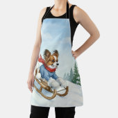 Papillon Sledding, Apron Schort (Insitu)