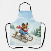 Papillon Sledding, Apron Schort (Voorkant)