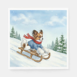 Papillon Sledding, Napkins Servet