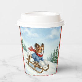 Papillon Sledding, Paper Cups Papieren Bekers