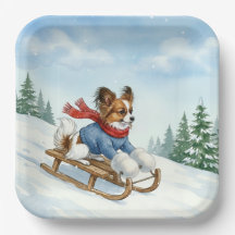 Papillon sleeën, papieren borden