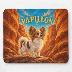 Papillon, Slot Canyon Vintage Watercolor Muismat