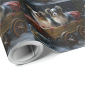 Papillon Sneeuwslee Kerstdecoratie Cadeaupapier (Rol Hoek)