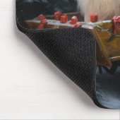 Papillon Sneeuwslee Kerstdecoratie Muismat (Hoek)