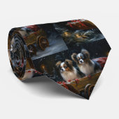 Papillon Sneeuwslee Kerstdecoratie Stropdas (Opgerold)