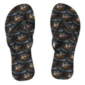 Papillon Sneeuwslee Kerstdecoratie Teenslippers (Voetbed)