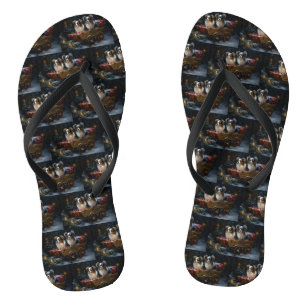 Papillon Sneeuwslee Kerstdecoratie Teenslippers